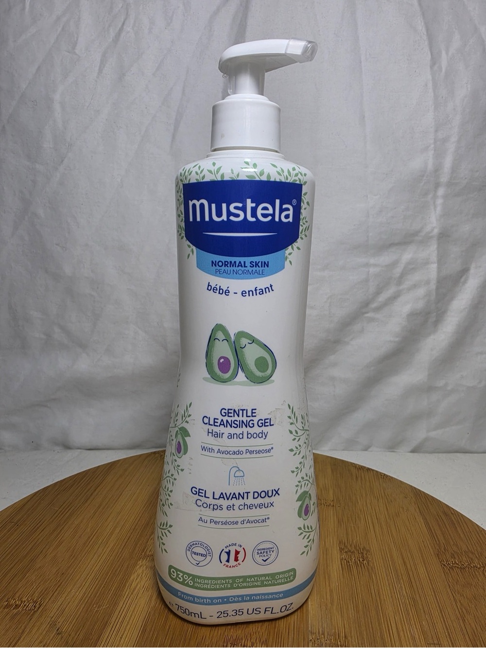 Mustela Gentle Cleansing Gel Hair Body Baby Wash 25.35 oz 750ml Exp 06/2028